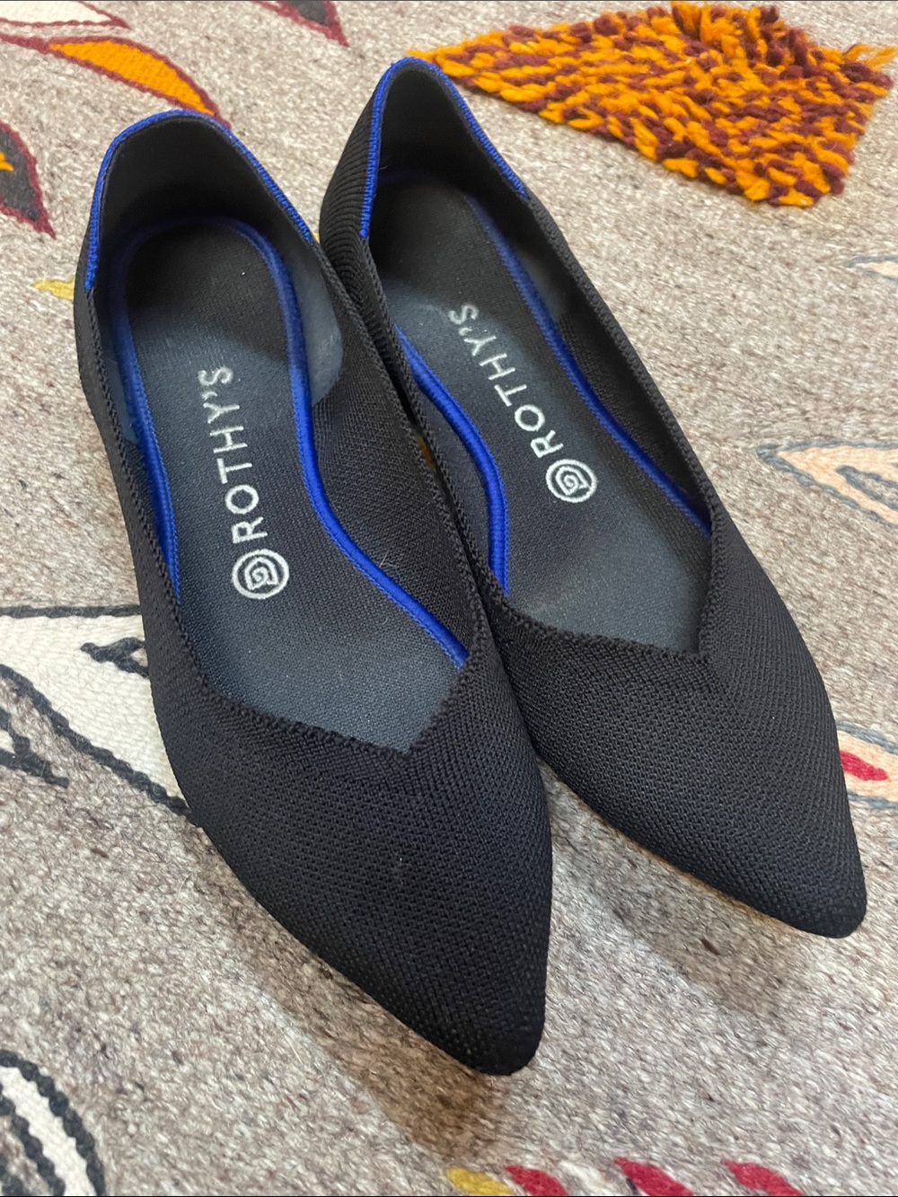 Rothy's The Point II Black Slip-on Flats